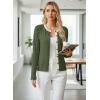 image:imageDokotoo Womens Wool Blend Lightweight Spring Business Casual Cardigan Sweaters TopsVineyard Green