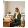 image:imageDokotoo Womens Wool Blend Lightweight Spring Business Casual Cardigan Sweaters TopsVineyard Green