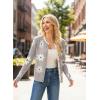 image:imageDokotoo Womens Wool Blend Lightweight Spring Business Casual Cardigan Sweaters TopsZflower White
