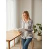image:imageDokotoo Womens Wool Blend Lightweight Spring Business Casual Cardigan Sweaters TopsZflower White
