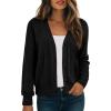 image:imageDokotoo Womens Fall Long Sleeve Lightweight 2025 VNeck Cardigan Button Down Twisted Cable Knit Shrugs SweatersBlack