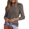 image:imageDokotoo Womens Sweaters 2025 Long Sleeve Crewneck Casual Tops Lightweight Wool Pullover Jumper ShirtsDark Gray