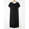image:imageDokotoo Womens Long Shirts Casual Maxi Dress Summer Dresses Swimsuit Coverups for Women Short Sleeve Beach Dress Sundress Plus Size Black Dresses M