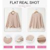 image:imageDokotoo Womens Waffle Knit Tops Fashion 2026 Long Lantern Sleeve Casual Blouses V Neck Oversized T ShirtsBeige
