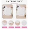 image:imageDokotoo Womens Waffle Knit Tops Fashion 2026 Long Lantern Sleeve Casual Blouses V Neck Oversized T ShirtsWhite