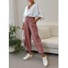 image:imageDokotoo Womens Wide Leg Casual Pants for Summer Spring Cotton Baggy Loose Lounge Harem Pants Comfort Vacation OutfitsMineral Red