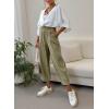 image:imageDokotoo Womens Wide Leg Casual Pants for Summer Spring Cotton Baggy Loose Lounge Harem Pants Comfort Vacation OutfitsMoss Green