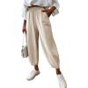image:imageDokotoo Womens Wide Leg Casual Pants for Summer Spring Cotton Baggy Loose Lounge Harem Pants Comfort Vacation OutfitsBeige