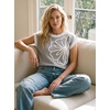 image:imageDokotoo Womens Embroidered Floral Sweater Crew Neck 2026 Cap Sleeve Loose Fit Knit Pullover TopsLight Grey