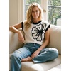 image:imageDokotoo Womens Embroidered Floral Sweater Crew Neck 2026 Cap Sleeve Loose Fit Knit Pullover TopsWhite