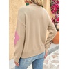image:imageDokotoo Cardigan Sweaters for Women Long Sleeve Floral Print Coats Tops  Fall Outfits for Women V Neck Button Down Loose Fit Warm Soft Cable Knit 2026 Fashion Casual Womens Clothes Color BlockApricot