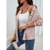 image:imageDokotoo Casual Jackets for Women Striped Long Sleeve Shirts Tops Shacket  2026 Early Fall Fashion Button Down Turn Down Collared Curved Hem Cozy Soft Loose Fit Blouses Shirts with Chest PocketsRed
