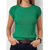 image:imageDokotoo Womens Sweaters Crewneck Cable Knit Vest Tops for Women 2026 Summer Fashion Clothing Cap Sleeve Sweater VestDark Green
