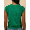 image:imageDokotoo Womens Sweaters Crewneck Cable Knit Vest Tops for Women 2026 Summer Fashion Clothing Cap Sleeve Sweater VestDark Green
