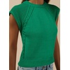 image:imageDokotoo Womens Sweaters Crewneck Cable Knit Vest Tops for Women 2026 Summer Fashion Clothing Cap Sleeve Sweater VestDark Green