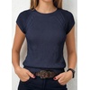 image:imageDokotoo Womens Sweaters Crewneck Cable Knit Vest Tops for Women 2026 Summer Fashion Clothing Cap Sleeve Sweater VestNavy Blue