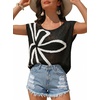 image:imageDokotoo Womens Cap Sleeve Crochet Sweater Hollow Out Floral Summer Tops  CasualBeach VacationCruise OutfitsLightweightCrochetHollow OutKnitBohoTrendyResort WearSummerCuteColorblockBlack
