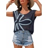 image:imageDokotoo Womens Cap Sleeve Crochet Sweater Hollow Out Floral Summer Tops  CasualBeach VacationCruise OutfitsLightweightCrochetHollow OutKnitBohoTrendyResort WearSummerCuteColorblockNavy Blue