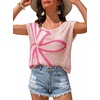 image:imageDokotoo Womens Cap Sleeve Crochet Sweater Hollow Out Floral Summer Tops  CasualBeach VacationCruise OutfitsLightweightCrochetHollow OutKnitBohoTrendyResort WearSummerCuteColorblockPink