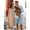 image:imageDokotoo Womens Dresses 2026 V Neck Puff Long Sleeve Empire Waist Maxi Dress  Spring Fall ALine Flowy Hem Solid Color Midi Maxi Side Pockets Elegant Daily Casual Fashion ClothingBeige