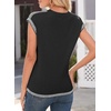 image:imageDokotoo Womens Summer Cap Sleeve Tops 2025 Crewneck Sweater Vest Casual Knit Lightweight Sweater Pullover Trendy Tank ShirtsBlack