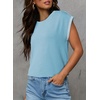 image:imageDokotoo Womens Summer Cap Sleeve Tops 2025 Crewneck Sweater Vest Casual Knit Lightweight Sweater Pullover Trendy Tank ShirtsBlue