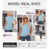 image:imageDokotoo Womens Summer Cap Sleeve Tops 2025 Crewneck Sweater Vest Casual Knit Lightweight Sweater Pullover Trendy Tank ShirtsBlue