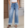 image:imageDokotoo Womens Wide Leg Leopard Jeans 2026 High Waisted Stretch Denim Pants  2026 Fall Winter OutfitsHigh WaistedButtonWith PocketsWork Office WearLoose FitBaggy JeansComfortCasual TrendyMyosotis