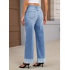 image:imageDokotoo Womens Wide Leg Leopard Jeans 2026 High Waisted Stretch Denim Pants  2026 Fall Winter OutfitsHigh WaistedButtonWith PocketsWork Office WearLoose FitBaggy JeansComfortCasual TrendyMyosotis