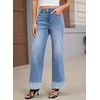 image:imageDokotoo Womens Wide Leg Leopard Jeans 2026 High Waisted Stretch Denim Pants  2026 Fall Winter OutfitsHigh WaistedButtonWith PocketsWork Office WearLoose FitBaggy JeansComfortCasual TrendyMyosotis