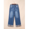 image:imageDokotoo Womens Wide Leg Leopard Jeans 2026 High Waisted Stretch Denim Pants  2026 Fall Winter OutfitsHigh WaistedButtonWith PocketsWork Office WearLoose FitBaggy JeansComfortCasual TrendyDusk Blue