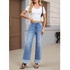 image:imageDokotoo Womens Wide Leg Leopard Jeans 2026 High Waisted Stretch Denim Pants  2026 Fall Winter OutfitsHigh WaistedButtonWith PocketsWork Office WearLoose FitBaggy JeansComfortCasual TrendyMyosotis