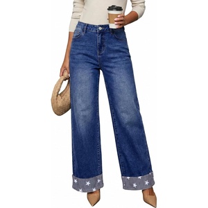 image:imageDokotoo Womens Wide Leg Leopard Jeans 2026 High Waisted Stretch Denim Pants  2026 Fall Winter OutfitsHigh WaistedButtonWith PocketsWork Office WearLoose FitBaggy JeansComfortCasual TrendyNavy Blue