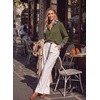 image:imageDokotoo Button Down Shirts for Women Long Sleeve Denim Patchwork Tops  Fashion Collared Shirt Long Sleeve Denim Patchwork Color Block Office Work Top Fall Outfits Daily Casual 2026Green
