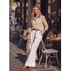 image:imageDokotoo Button Down Shirts for Women Long Sleeve Denim Patchwork Tops  Fashion Collared Shirt Long Sleeve Denim Patchwork Color Block Office Work Top Fall Outfits Daily Casual 2026Apricot