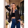 image:imageDokotoo Button Down Shirts for Women Long Sleeve Denim Patchwork Tops  Fashion Collared Shirt Long Sleeve Denim Patchwork Color Block Office Work Top Fall Outfits Daily Casual 2026Black