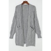 image:imageDokotoo Women Long Cardigan Open Front Knit Sweater 2026  Knit Cardigan SweatersSide Split with PocketsTrendy Fall Winter Twisted Knit OutfitsFall Fashion Daily amp OfficeGray