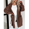 image:imageDokotoo Women Long Cardigan Open Front Knit Sweater 2026  Knit Cardigan SweatersSide Split with PocketsTrendy Fall Winter Twisted Knit OutfitsFall Fashion Daily amp OfficeCoffee