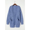 image:imageDokotoo Women Long Cardigan Open Front Knit Sweater 2026  Knit Cardigan SweatersSide Split with PocketsTrendy Fall Winter Twisted Knit OutfitsFall Fashion Daily amp OfficeSky Blue