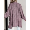 image:imageDokotoo Women Long Cardigan Open Front Knit Sweater 2026  Knit Cardigan SweatersSide Split with PocketsTrendy Fall Winter Twisted Knit OutfitsFall Fashion Daily amp OfficePurple