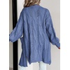 image:imageDokotoo Women Long Cardigan Open Front Knit Sweater 2026  Knit Cardigan SweatersSide Split with PocketsTrendy Fall Winter Twisted Knit OutfitsFall Fashion Daily amp OfficeSky Blue