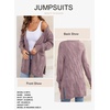 image:imageDokotoo Women Long Cardigan Open Front Knit Sweater 2026  Knit Cardigan SweatersSide Split with PocketsTrendy Fall Winter Twisted Knit OutfitsFall Fashion Daily amp OfficePurple