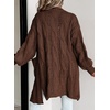 image:imageDokotoo Women Long Cardigan Open Front Knit Sweater 2026  Knit Cardigan SweatersSide Split with PocketsTrendy Fall Winter Twisted Knit OutfitsFall Fashion Daily amp OfficeCoffee