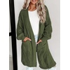 image:imageDokotoo Women Long Cardigan Open Front Knit Sweater 2026  Knit Cardigan SweatersSide Split with PocketsTrendy Fall Winter Twisted Knit OutfitsFall Fashion Daily amp OfficeGreen