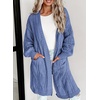 image:imageDokotoo Women Long Cardigan Open Front Knit Sweater 2026  Knit Cardigan SweatersSide Split with PocketsTrendy Fall Winter Twisted Knit OutfitsFall Fashion Daily amp OfficeSky Blue