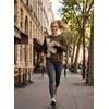 image:imageDokotoo Womens Sweatshirt Casual Floral Long Sleeve Crewneck Lightweight Soft Sweatshirts Loose Pullover TopsBrown