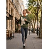 image:imageDokotoo Womens Sweatshirt Casual Floral Long Sleeve Crewneck Lightweight Soft Sweatshirts Loose Pullover TopsGreen