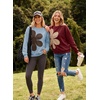 image:imageDokotoo Womens Sweatshirt Casual Floral Long Sleeve Crewneck Lightweight Soft Sweatshirts Loose Pullover TopsSky Blue
