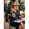 image:imageDokotoo Womens Tops Polka Dot Long Sleeve Button Down V Neck Shirts  Fall Outfits 2026 Long Sleeve Polka Dot Button Up Collared Shirts Business Casual Fashion ClothingFloral Black