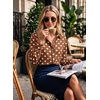 image:imageDokotoo Womens Tops Polka Dot Long Sleeve Button Down V Neck Shirts  Fall Outfits 2026 Long Sleeve Polka Dot Button Up Collared Shirts Business Casual Fashion ClothingBrown